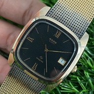 RADO DIASTAR TANK BLACK DIAL SQUARE QUARTZ SWISS ALL ORIGINAL