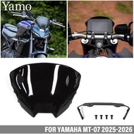For YAMAHA MT-07 2025-2026 Windshield MT07 Modified Windshield fairing accessories