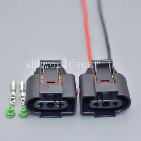 2P 1J0973202 1J0 973 202 For VW Golf MK5 MK6 Jetta Passat Tiguan For Audi A4 A6 Q5 R8 TT 2 Pin Plug 