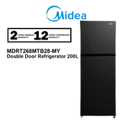 MIDEA 200L Refrigerator Two Door Fridge Inverter MDRT268MTB28-MY/ MDRT268MTB28MY / MDRT268MTB28  / C