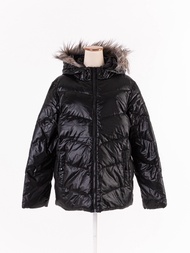 bossini เสื้อคลุม jacket กันหนาว มีหมวกแต่งขนมิ้ง ป้ายแบรนดฺ์ระบุไซส์ XL - Preloved