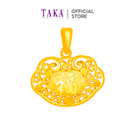 TAKA Jewellery 999 Pure Gold Pendant Longevity Lock