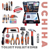 Tool Kit uchiha 102pcs Full Set Asli Lengkap Palu Tang Obeng Kunci L