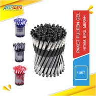 MERAH Accessories Gel Pen Package Gel Ballpoint Pen/ School Stationery Pen/ Black Ballpoint Pen/ Red