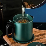 Cooking Oil Storage Strainer Grease Pot Oil Storage Filter Can Container Aluminum Kitchen
