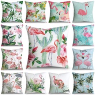 Single-sided printed flamingo pattern polyester cushion cover home decoration sofa Sarung Bantal car pillowcase
