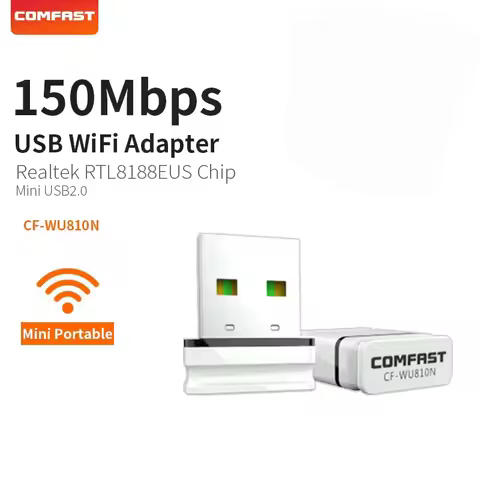 Comfast Mini Wifi USB Adapter Windows XP/7/8/10/11 Mac OS 150mbps 2.4G Wireless Network Card Antenna