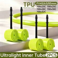 Pollycycle 2pcs Road Bike Bicycle Inner Tube 700C 700x23/25/28/30/32C Ultra Lightweight Puncture Res
