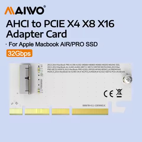 MAIWO PCIE to M.2 Adapter PCI-E PCI Express 3.0 X4 X8 X16 Converter M2 AHCi Adapter For Macbook Air 