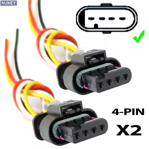 2Pcs For Audi A3 A4 A5 A6 A7 A8 Q2 Q3 Q5 Q7 Female Map Intake Pressure Sensor 4Pin Connector Plug Lo