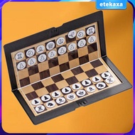 [Etekaxa] Folding Chess Board Chess Set Portable Family Chess Set