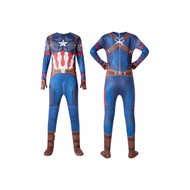 Halloween Clothes Captain America Costume cosplay Jumpsuit Children Adult Performance Costume Props 