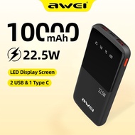 Awei Power Bank 20000mAh 22.5W Fast Charging Digital Display Powerbank