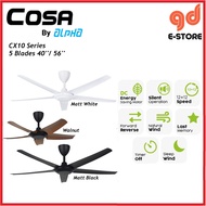 Alpha Cosa CX10 DC Motor 12 Speeds Ceiling Fan With Remote 40'' 56'' Matt White Matt Black Walnut Xp