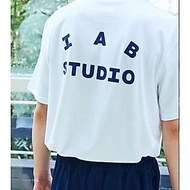 Ready Stock  IAB Studio Letter Printing  Couple Round Neck Short-Sleeved T-Shirt 01
