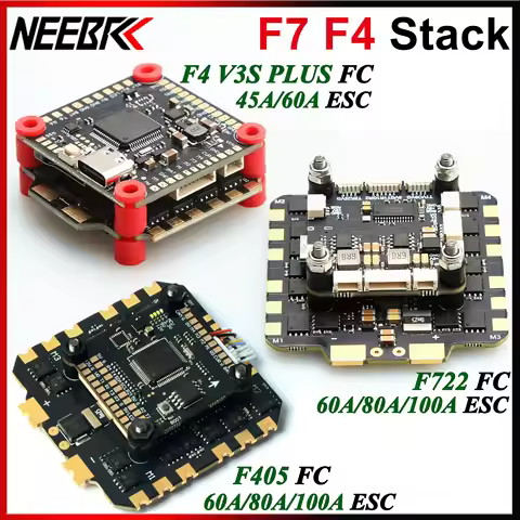 F4 F405 F4V3S Plus F7 F722 FC Stack Flight Controller BLS-45A/60A/80A/100A ESC Flytower for RC FPV D