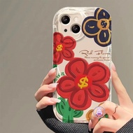 MERAH Big red flower case iphone 15 Pro XR XS MAX SE 2022 iphone 7 8 7 Plus 8 Plus iphone 12 Pro Max