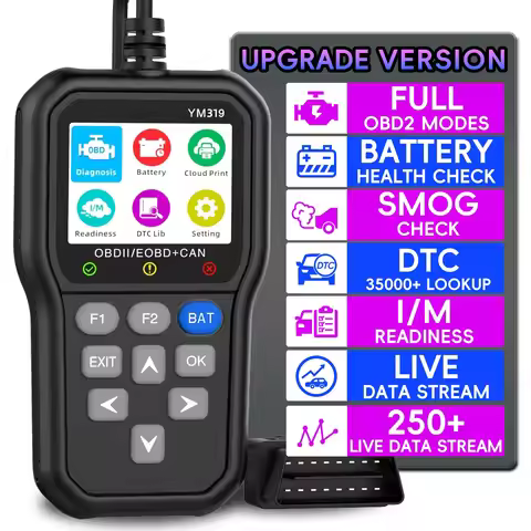 YM319 New OBD2 Scanner Car Check Engine Light Read/Erase Trouble Code Car Diagnostic Tool