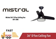 MISTRAL 36 INCH REMOTE CEILING FAN 501-3BK