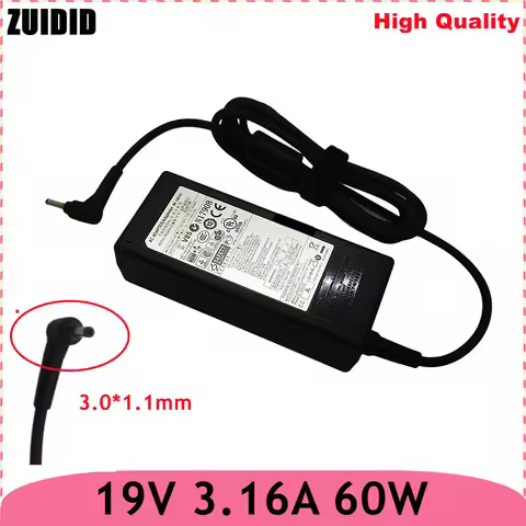 19V 3.16A 3.0*1.1mm PA-1600-96 AC Charger Notbook Adapter for Samsung ATIV Book 7 NP740U3E 35X0AA 34