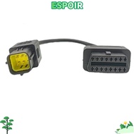 IESPOIRHA Motorcycle ECU Read Cable, ABS 6 Pin to 16 Pin OBD2 Adapter Cable,  Plug and Play Motorcyc