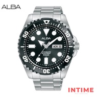 ALBA AL4485X Automatic Black Dial Mineral Crystal Glass Stainless Steel Case & Strap Watch