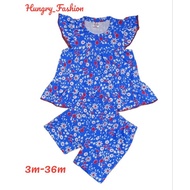 (Wholesale/Borong)-(6m-36m)" Set Baju Baby Girl Playset Singlet Baju Budak Kanak Kanak Baby Girl's.🍁