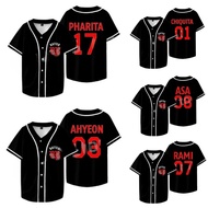 Jersey baseball kpop baby monster ruka rami chiquita ahyeon korea korea korea asa rora pharita black