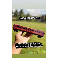 KERETA API GERBONG PRITY KAI MAINAN KERETA API INDONESIASATU BUAH