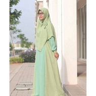baju muslim gamis smart hijab hijau by hijab ALILA