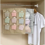 GANTUNGAN Rumauma Bra Hanger 2 Sides Underwear Storage Bag 9 Pockets
