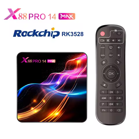 X88 Pro 14 Max TV Box Android 14 Rockchip RK3528 8K HD Smart TVBOX WIFI6 BT5 App Store Set TOP Box X