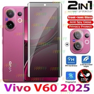 Vivo V60ฟิล์มกระจกเทมเปอร์ส่วนตัว2025ฟิล์มกันรอยป้องกันเต็มพื้นที่ของหน้าจอกันความเป็นส่วนตัวฟิล์มฟิ