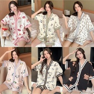 Ready stock High Quality baju tidur musim panas wanita 100% Cotton pyjamas women Pajamas Woman Summe
