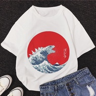 Japan Ramen Style Graphic Print T-shirt Women Haruku Aesthetic White Top Tshirt Tee 2021 New Summer 