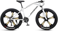 Fashionable Simplicity 26 Inch Mountain Bikes 21/24/27/30 Speed Bicycle Adult Fat Tire Mountain Trail Bike High-carbon Steel Frame Dual Full Suspension Dual Disc Brake 4.0 Inch Thick Wheel