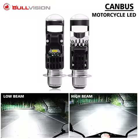 1x P15d LED 30000LM LED Motorcycle Headlight Bulbs 3+6PCS CSP White 6500K Hi Lo Lamp For Yamaha Kawa