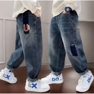 [L&A KIDS]. Baggy Long Jeans for Boys Going to School. Size for Baby 16-52Kg.