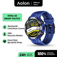 Aolon Tetra R2 นาฬิกาอัจฉริยะมีโหมดกีฬากลางแจ้ง สามารถตรวจสอบอัตราการเต้นของหัวใจ ความดันโลหิต และระ