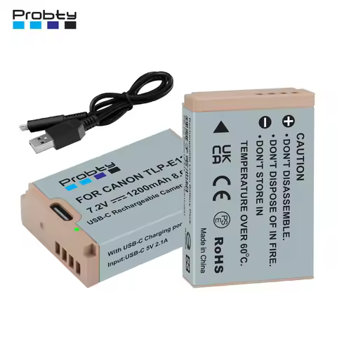 1200mAh LP-E12 LPE12 LP E12 Camera Battery with Type-C Charging Input for Canon SX70 HS Rebel SL1 M 