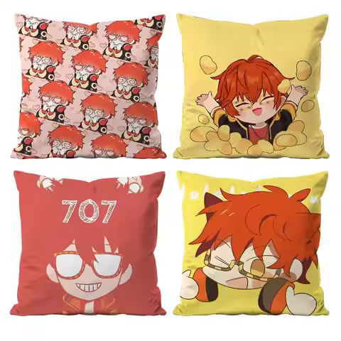 Hot Game M-Mystic Messenger 707 Pillow Case Anti-dustmite Pillowcase Invisible Zipper Silky Short Pl