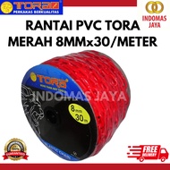 MERAH TORA PVC Chain 8 MM x 30 Meters Red - PVC Chain (PRICE PER METER)
