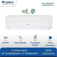 PROMO AC GREE 0.5PK LOW WATT 330 Watt PROMO free pasang dan pipa 2 meter 05C3ES