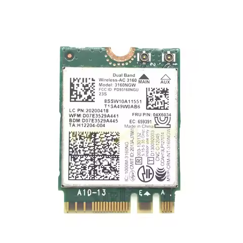 Wireless-AC WiFi Card 3160NGW 3160AC 802.11a/b/g/n/ac + BT 4.0 For Lenovo Y40 Y50 E10-30 Series FRU 