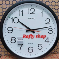 HITAM Seiko Wall Clock Large Black 40Cm