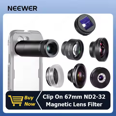 Neewer 17mm Thread Phones External Lens 8mm Fisheye 105mm 10X Macro 1.55X 18mm Telephoto Lens for 17