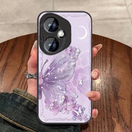 For Honor 400 Casing Honor 400 Pro Casing Pearl Butterfly Phone Casing Full-Coverage Shockproof Luxu