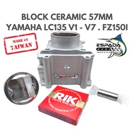 ESPADA BLOCK CERAMIC 57MM BLOCK RACING 57MM YAMAHA FZ150 NEW FZ150I NEW LC135 V1 V2 V3 V4 V5 V6 V7 5