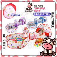 Moo Baby 3in1 Kids Tent Mainan Budak Rumah Budak Tent for Kids Big Kids Tent Playhouse Kemah Budak K