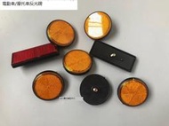 現貨機車電動車反光片反光牌鬼火小s9小龜圓形反光裝飾方形黃色通用